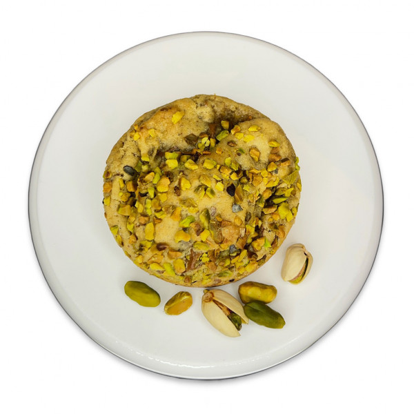 La douceur de la pistache dans ce cookie Vanille.