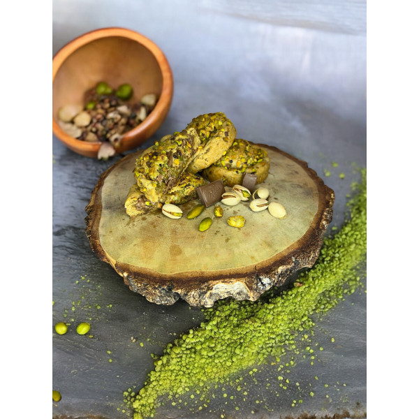 La douceur de la pistache dans ce cookie Vanille.