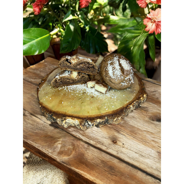 Cookie base chocolat au cœur Nutella et topping Bounty by Madysson cookies and sweets.