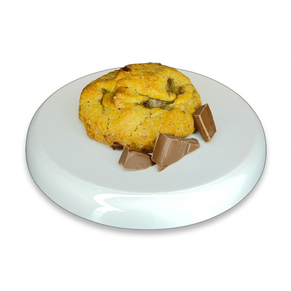 Le cookie traditionnel américain vanille et chocolat au lait Milka.